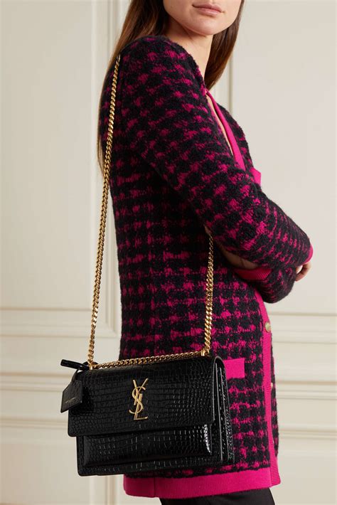 saint laurent sunset bag|ysl sunset bag crocodile.